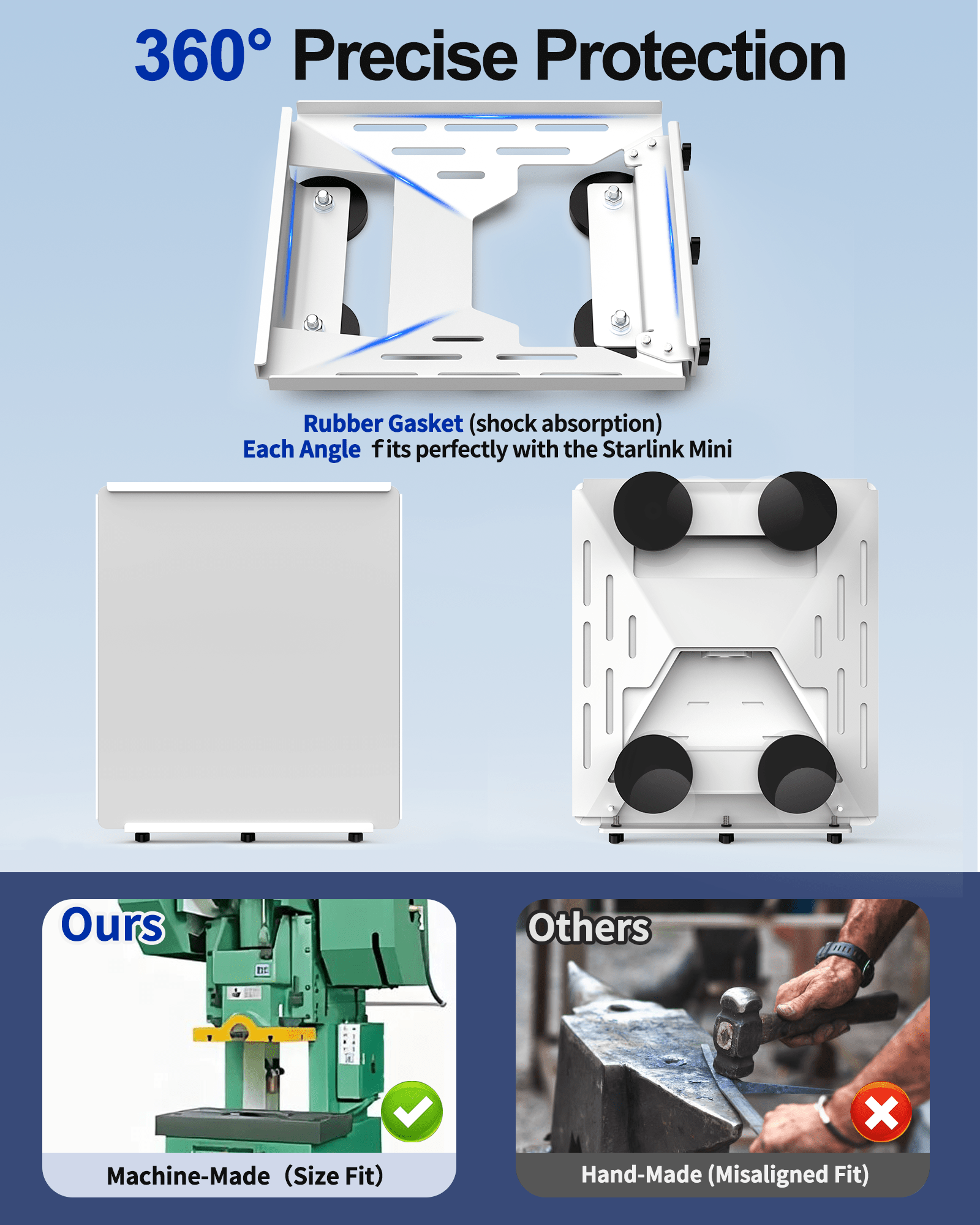 TAILBB Starlink Mini Square Magnetic Mount (White)