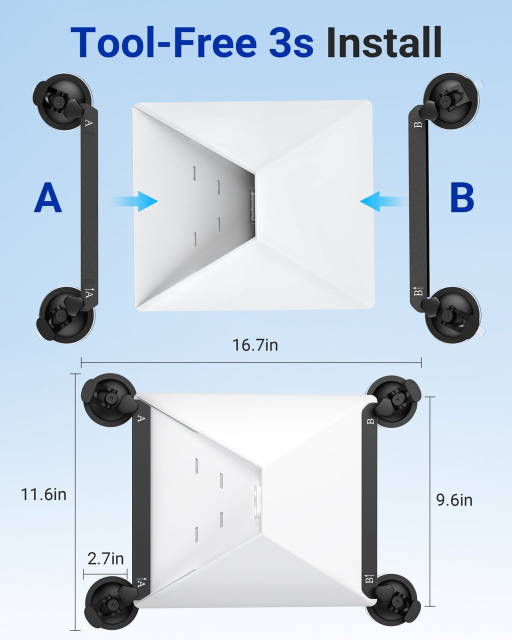 TAILBB Starlink Mini Sunroof Mount (Suction)