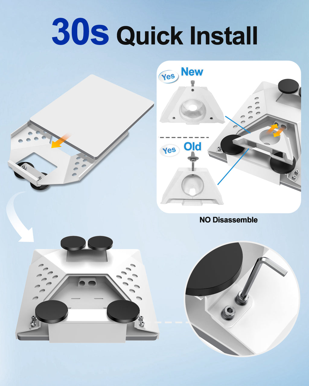 TAILBB Starlink Mini Car Mount (White)