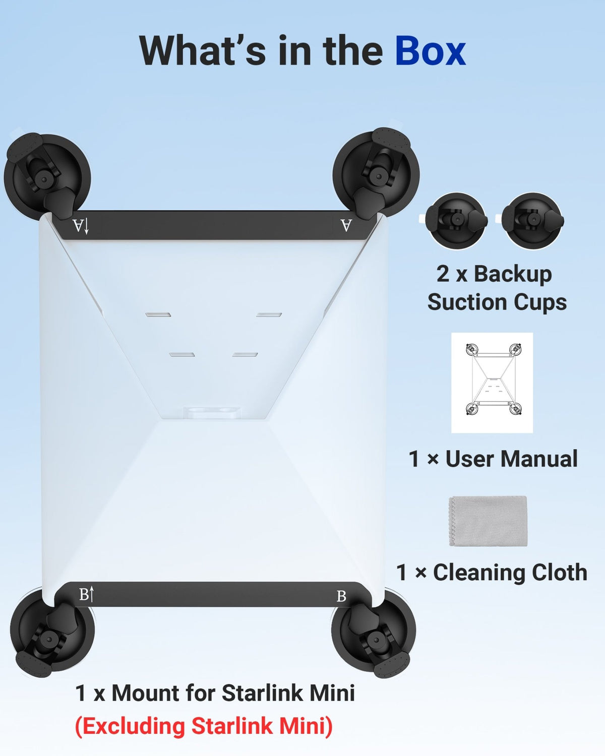 TAILBB Starlink Mini Sunroof Mount (Suction)