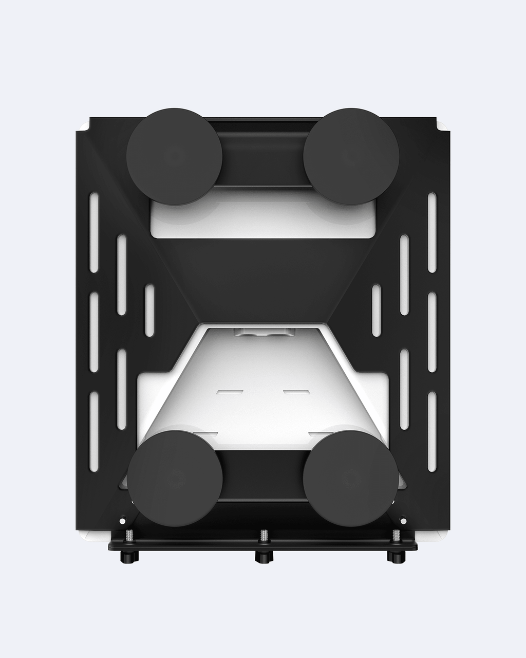 Bottom view of Starlink Mini roof mount with 4 rubber coated magnets