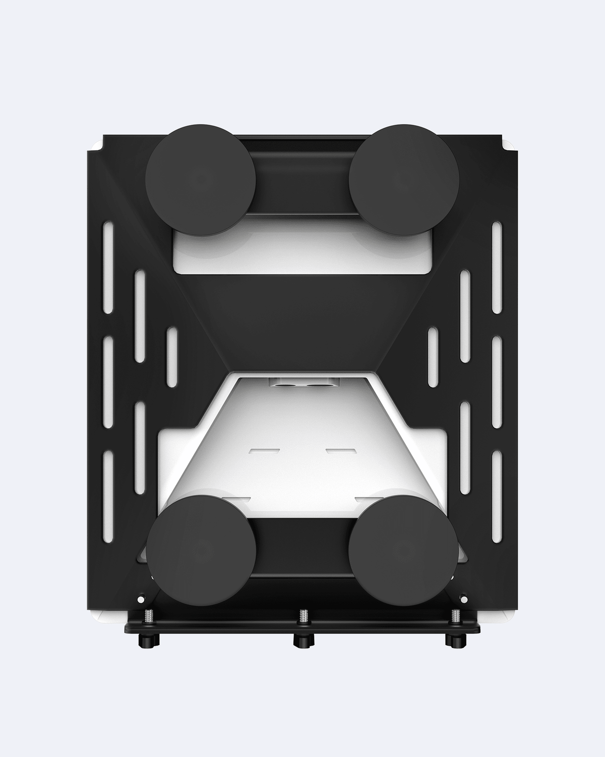 Bottom view of Starlink Mini roof mount with 4 rubber coated magnets