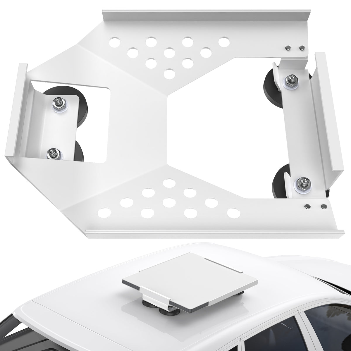 Starlink Mini roof mount installed on a car roof 